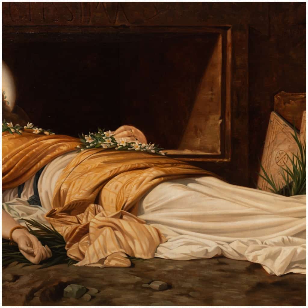 Théobald Chartran (1849-1907), The Death of Sainte-Cécile, oil on canvas, XIXe 9