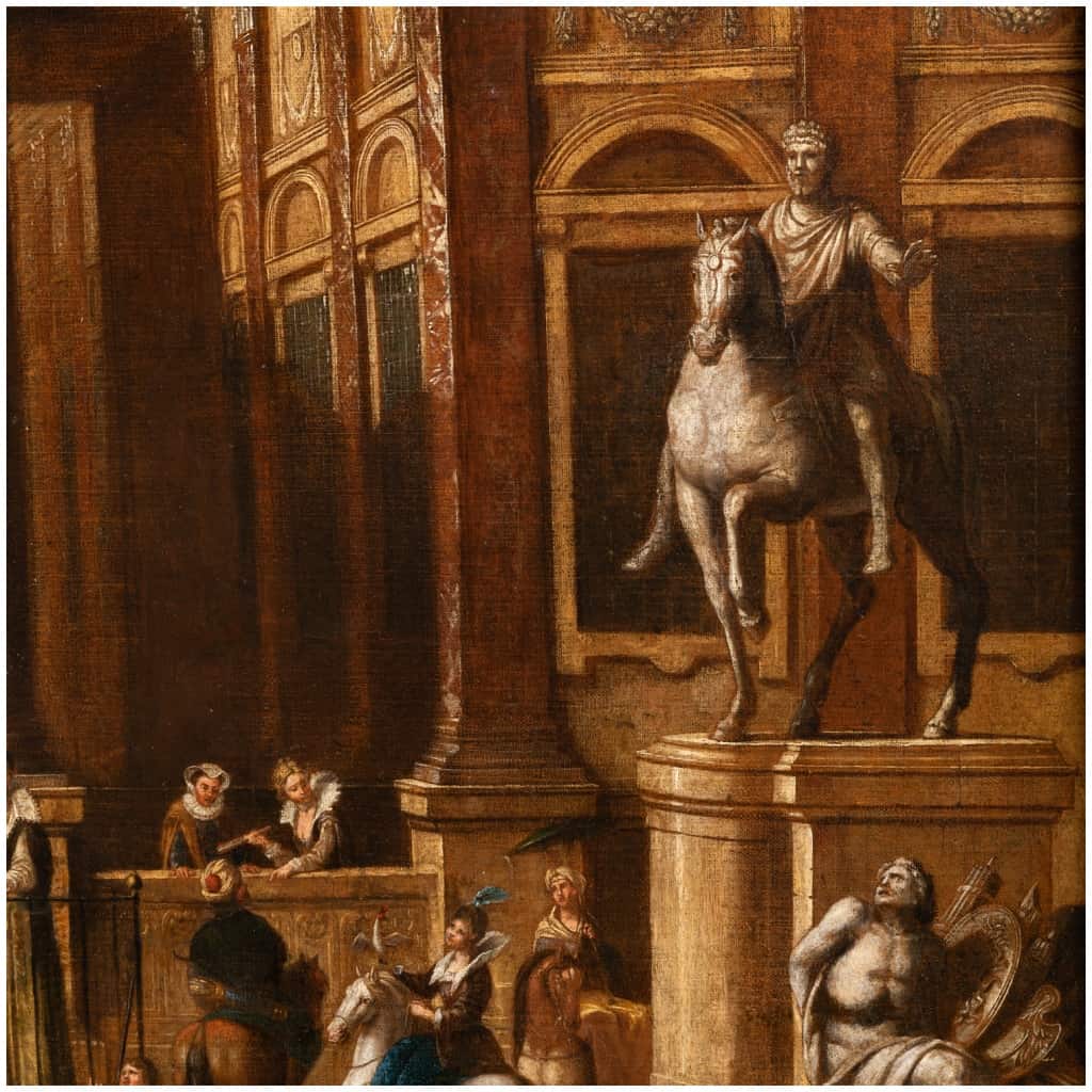 Attribué à Jacob Balthasar Peeters (1665-vers 1720), Fantaisie architecturale, fin XVIIe 10