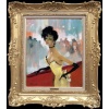 DOMERGUE Jean Gabriel Tableau XXè Siècle Casino de Paris Huile Sur Isorel Signée 16