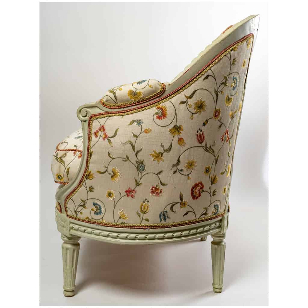 Claude Gorgu – Canapé en hêtre laqué époque Louis XVI vers 1790 provenant de l’Hôtel de Jarnac 7