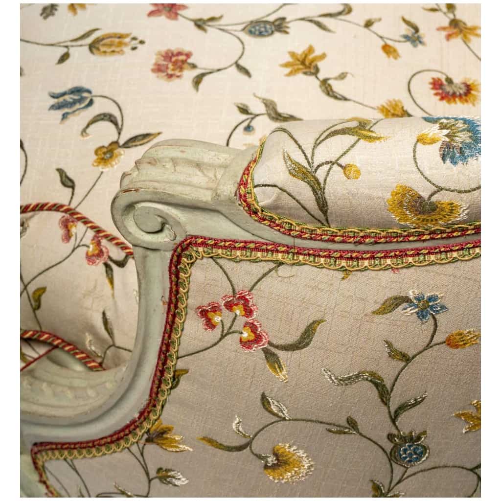 Claude Gorgu – Canapé en hêtre laqué époque Louis XVI vers 1790 provenant de l’Hôtel de Jarnac 8