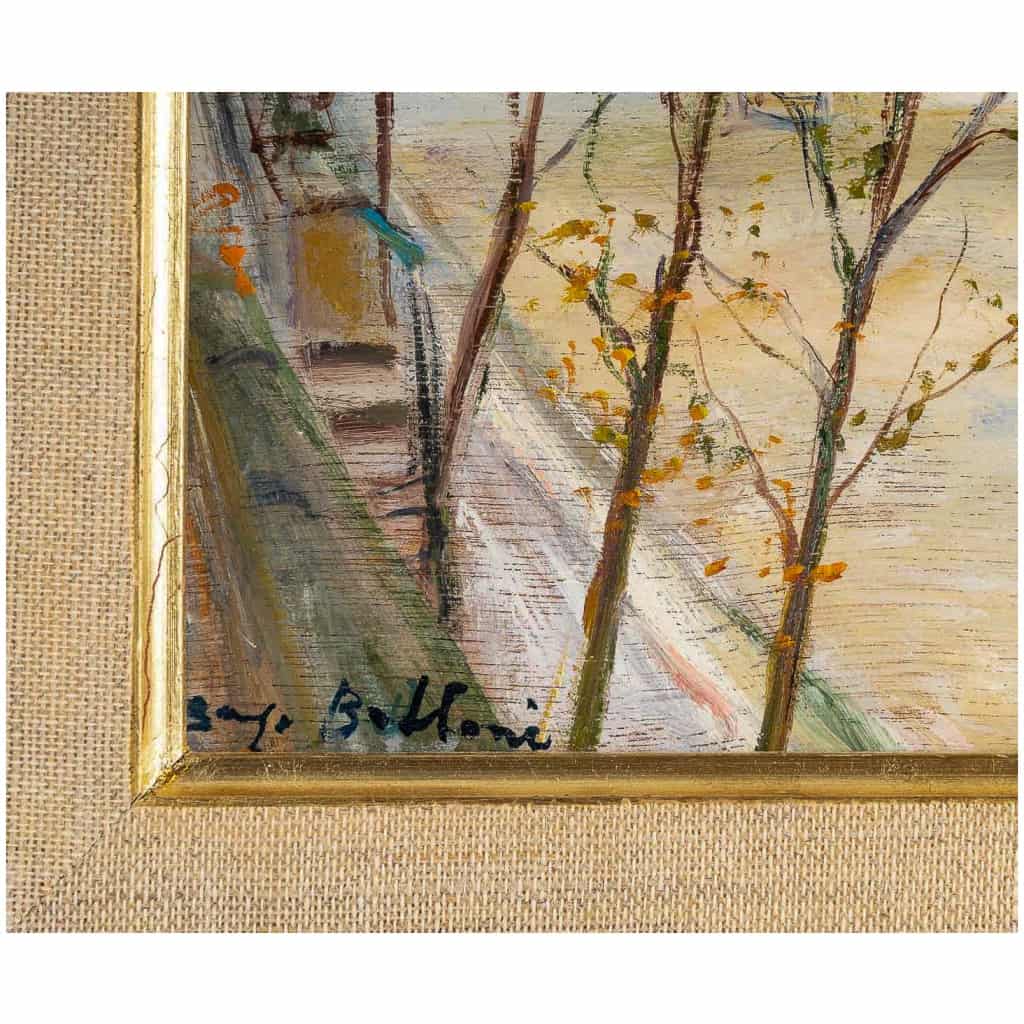 Serge Belloni « Le peintre de Paris » – Les Quais de Seine vers 1970-1980 huile sur toile 5