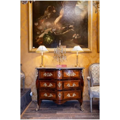 Jean-Charles Ellaume 1714-1763 Chest of drawers in kingwood and rosewood, Louis XV period