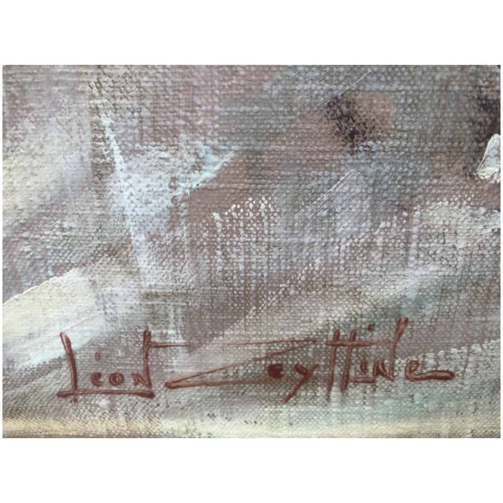 ZEYTLINE Léon Invitation au champagne Huile sur toile signée 4