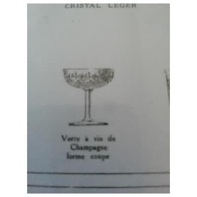 COUPES A CHAMPAGNE BACCARAT MODÈLE SÉVIGNÉ- VENDUES.