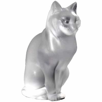 Lalique France : « Chat Assis » en cristal 3