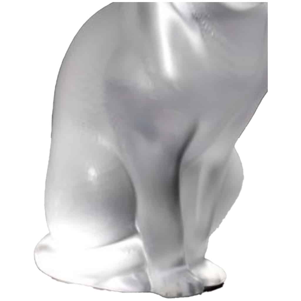 Lalique France : « Chat Assis » en cristal 5