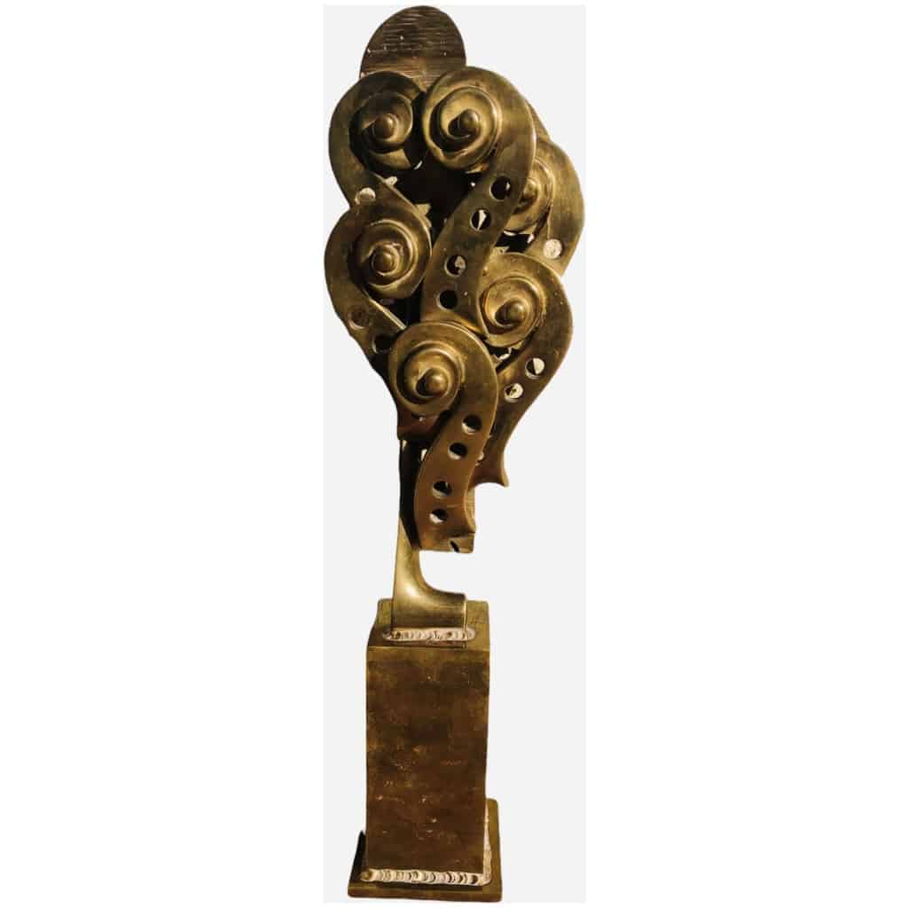 Arman Bronze Sculpture Signed 20th Century Violin Crosses Modern Art 3