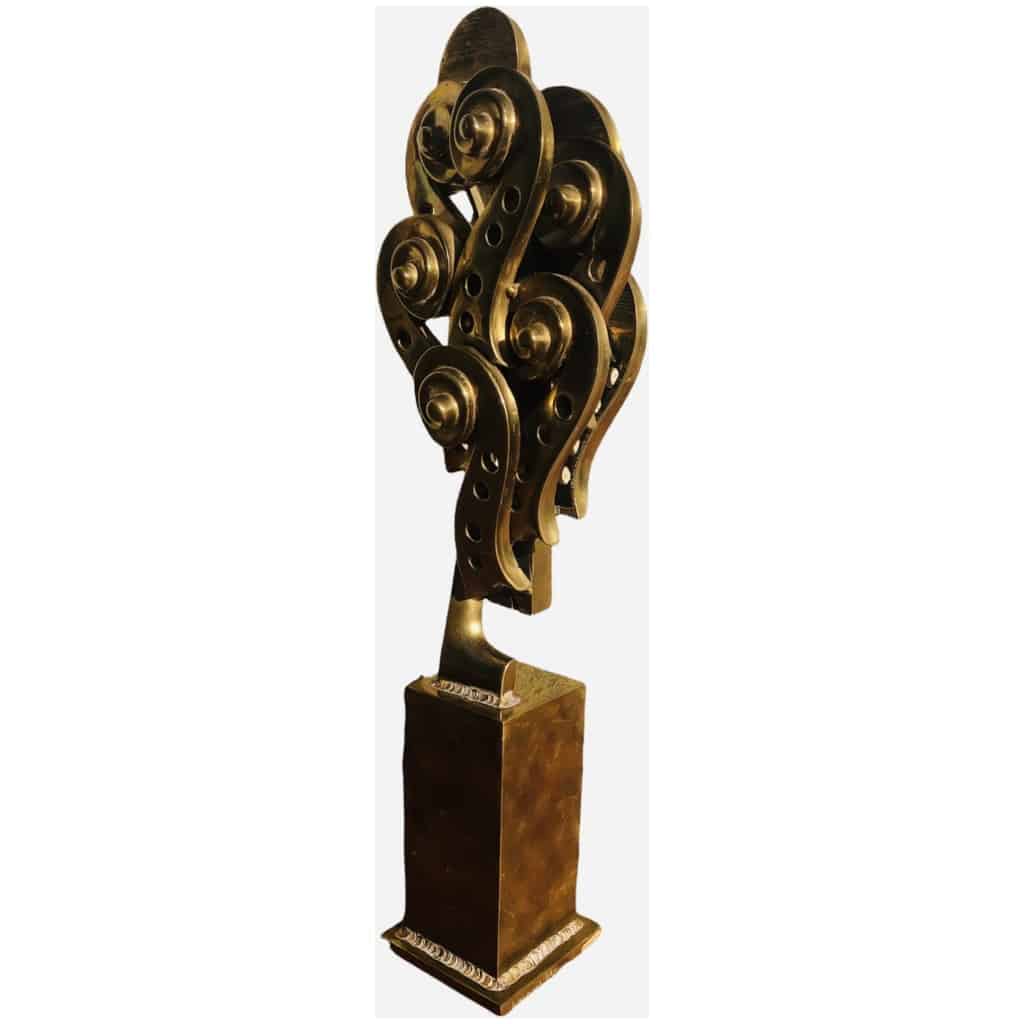 Arman Bronze Sculpture Signed 20th Century Violin Crosses Modern Art 6