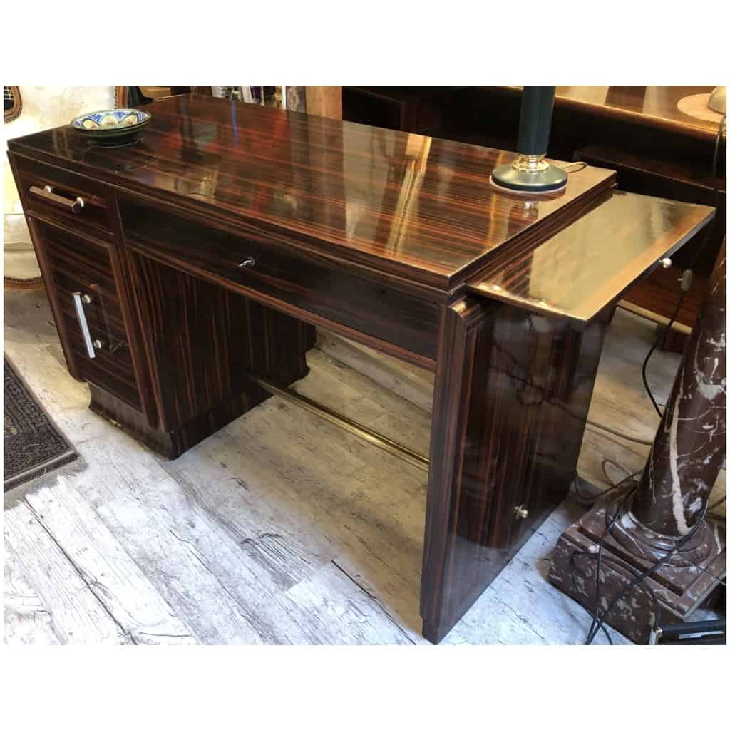 DESK in Art Deco macassar veneer 4