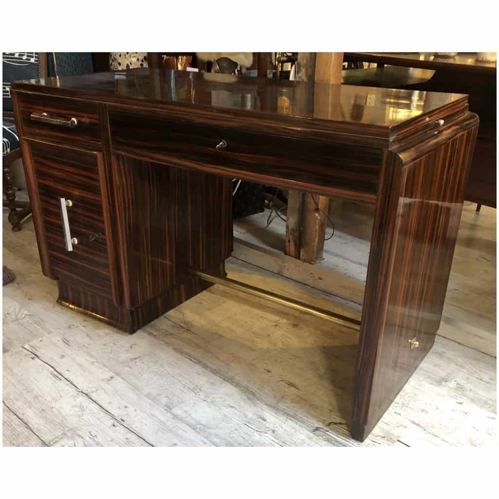 DESK in Art Deco macassar veneer 10