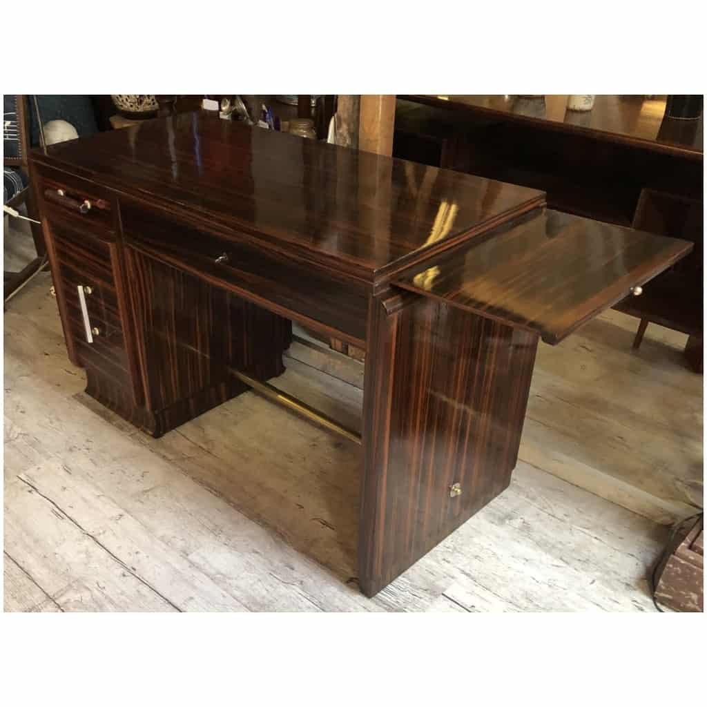 DESK in Art Deco macassar veneer 8