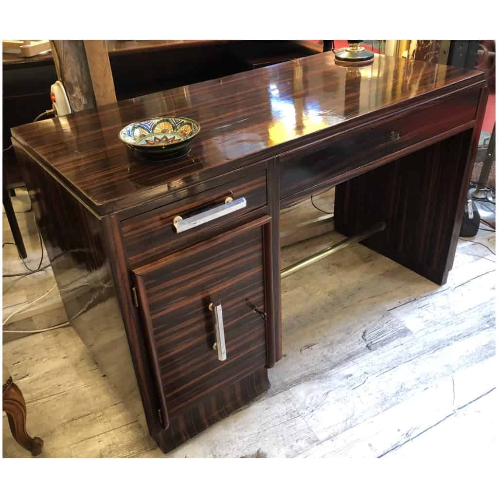 DESK in Art Deco macassar veneer 6