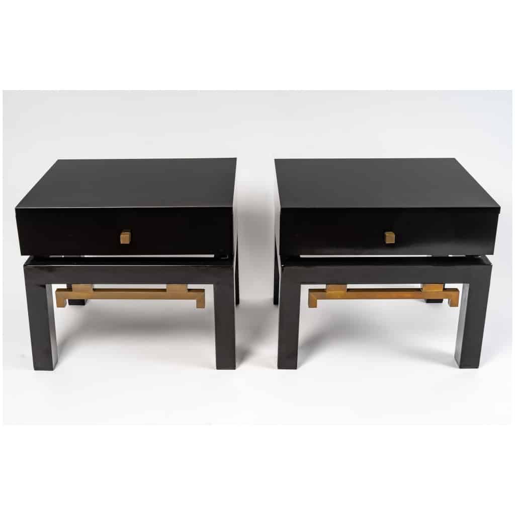 Pair of side tables, Maison Jansen. Circa 1970. 8