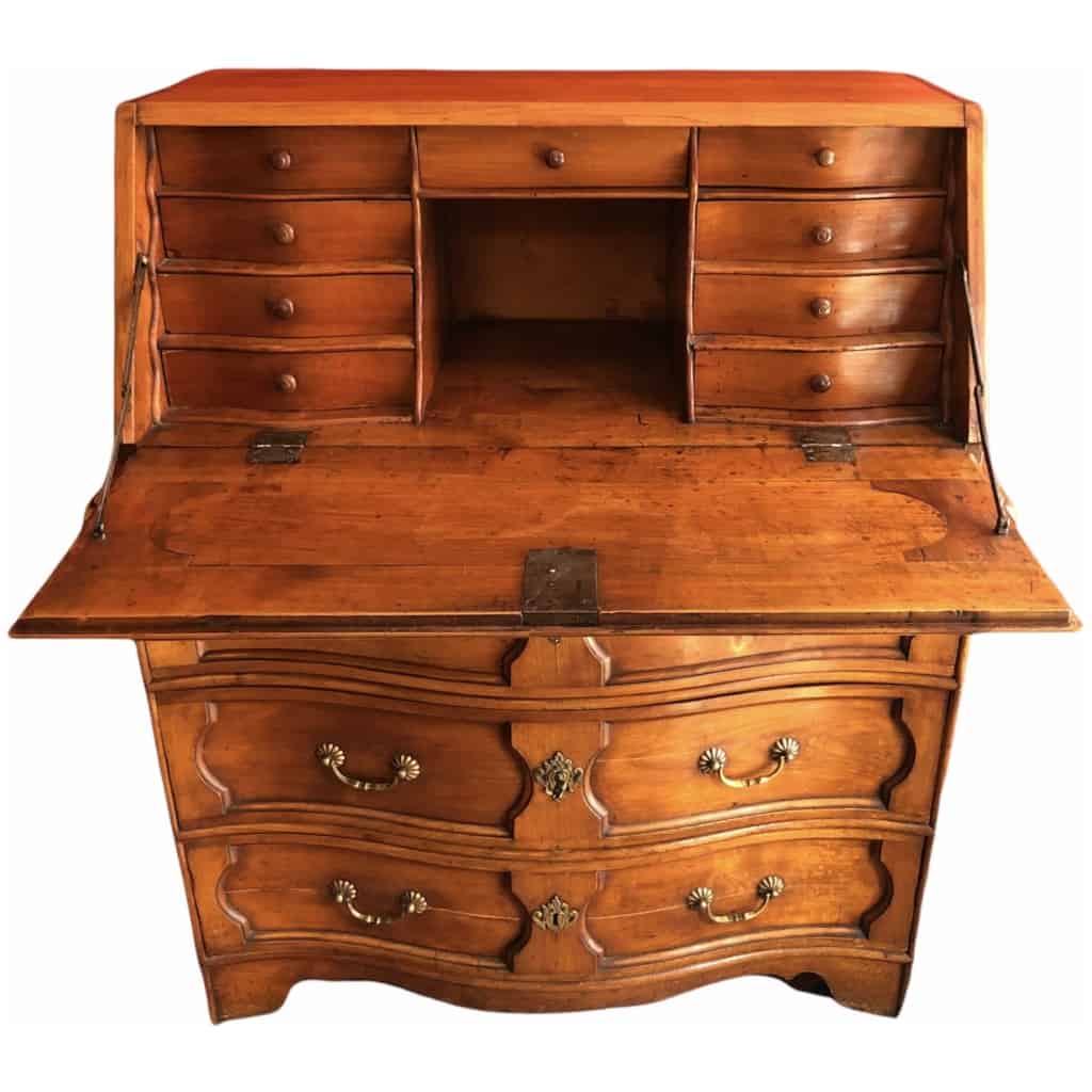 Commode Bureau Louis XV Scriban en noyer 18è siècle 3