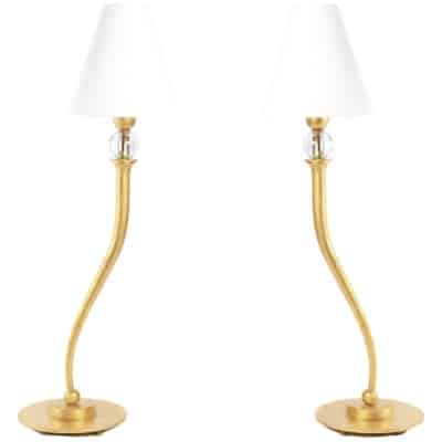 1970 Pair of lamps from Maison Roche