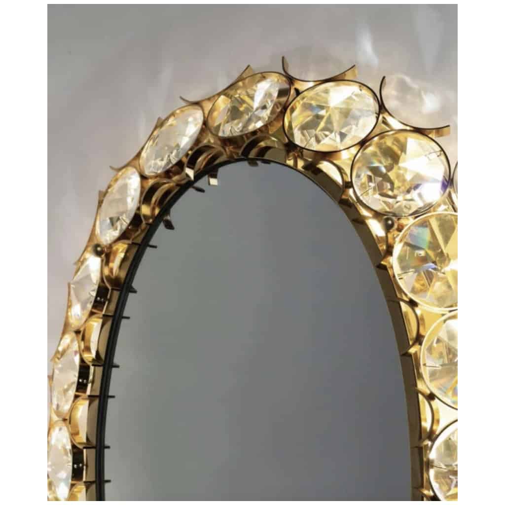 Pair of backlit mirrors in the style of "costume jewelry" from the 80s. 6