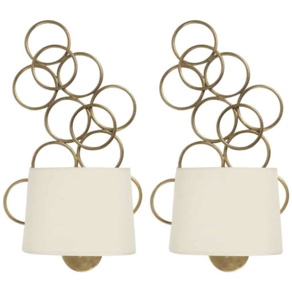 1960 Pair of Maison FlorArt 3 sconces