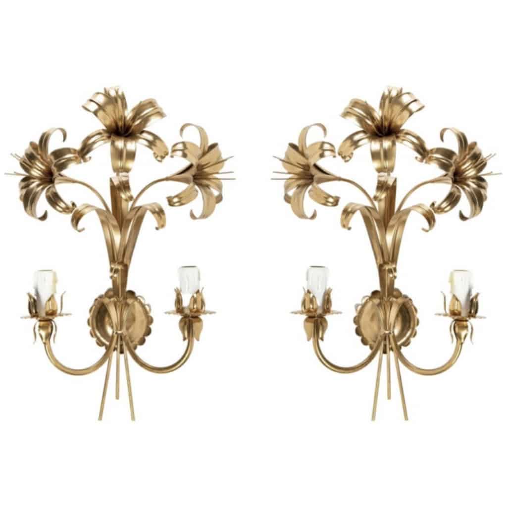 1960 Pair of Maison FlorArt Sconces. 3