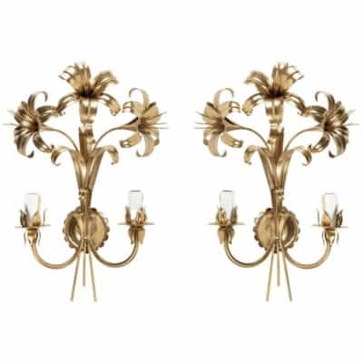 1960 Paire d’Appliques Maison FlorArt.