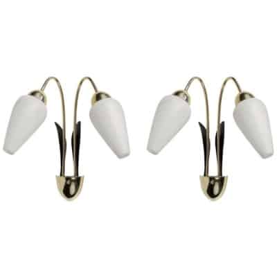 Pair of Maison Lunel Sconces 1950. 3