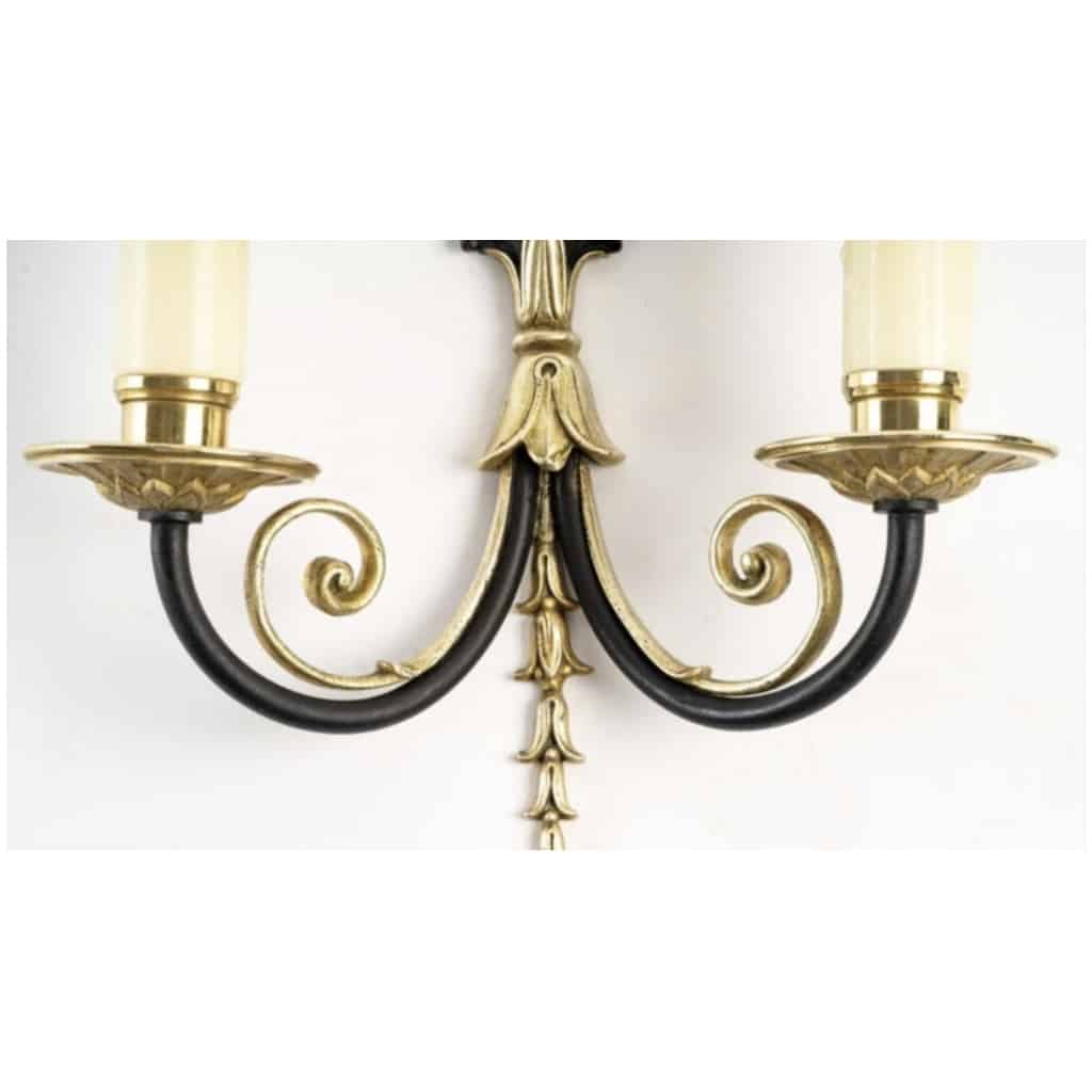 1960 Pair of Neo Classic Wall Sconces Maison Honoré 7