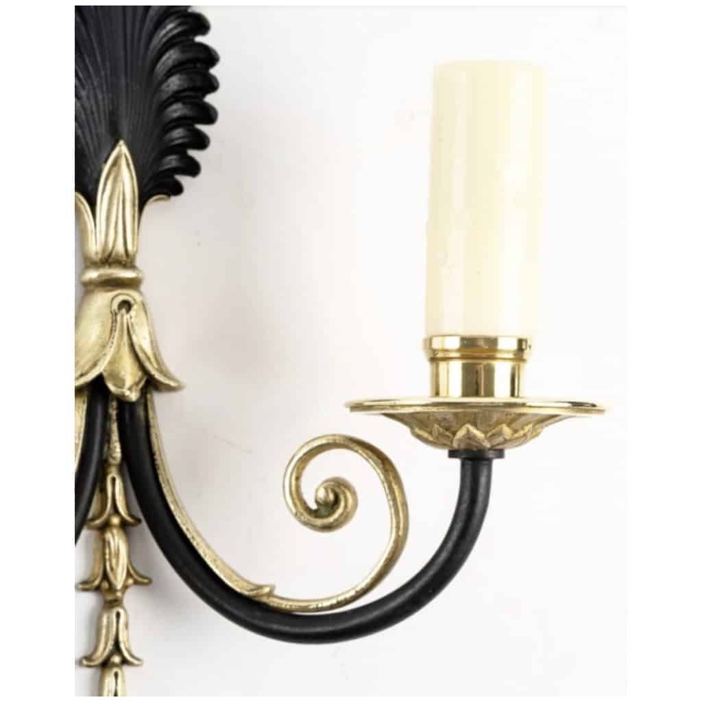 1960 Pair of Neo Classic Wall Sconces Maison Honoré 6