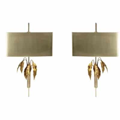 1970 Pair of “Foliage” Sconces from Maison Charles, Paris