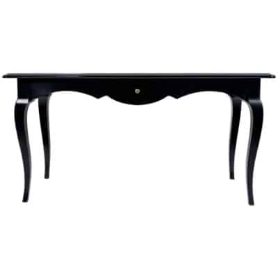 1970 Table Console laque cirée noire « Palace Le Lotti ». 3