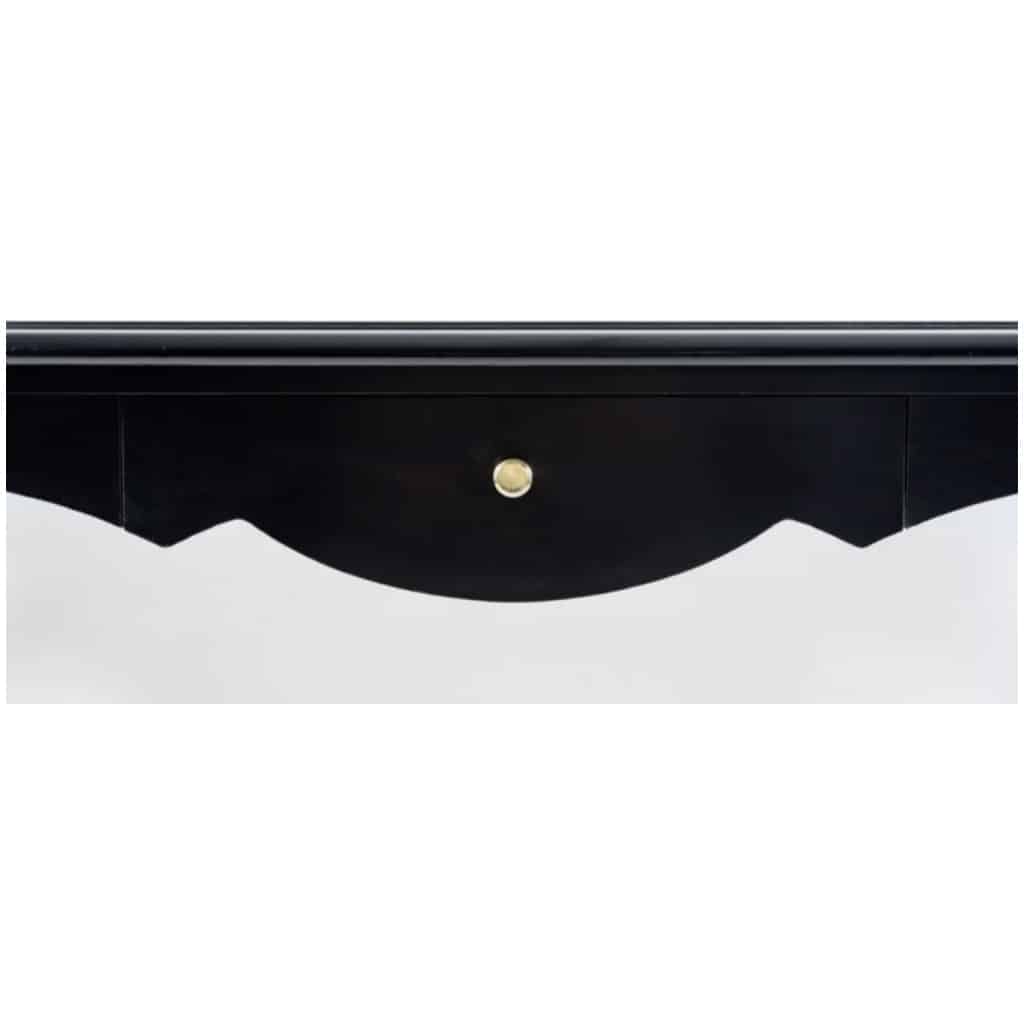 1970 Console table in black waxed lacquer “Palace Le Lotti”. 6