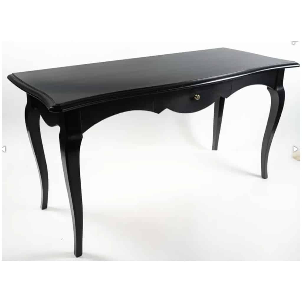 1970 Console table in black waxed lacquer “Palace Le Lotti”. 5
