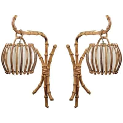 1960 Pair of Louis Sognot “Lantern” sconces 3