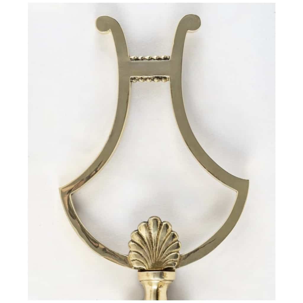 1960, Pair of "Lyre" Sconces Maison Honoré 4