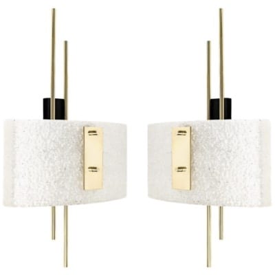1950 Paire de lampes murales Maison Arlus