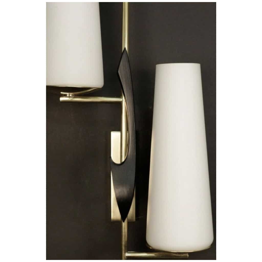 1950 Pair of asymmetrical sconces from Maison Arlus 5