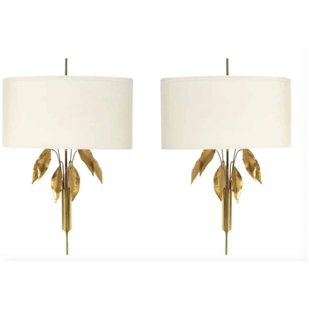 1970 Pair of “Foliage” Sconces from Maison Charles, Paris 3