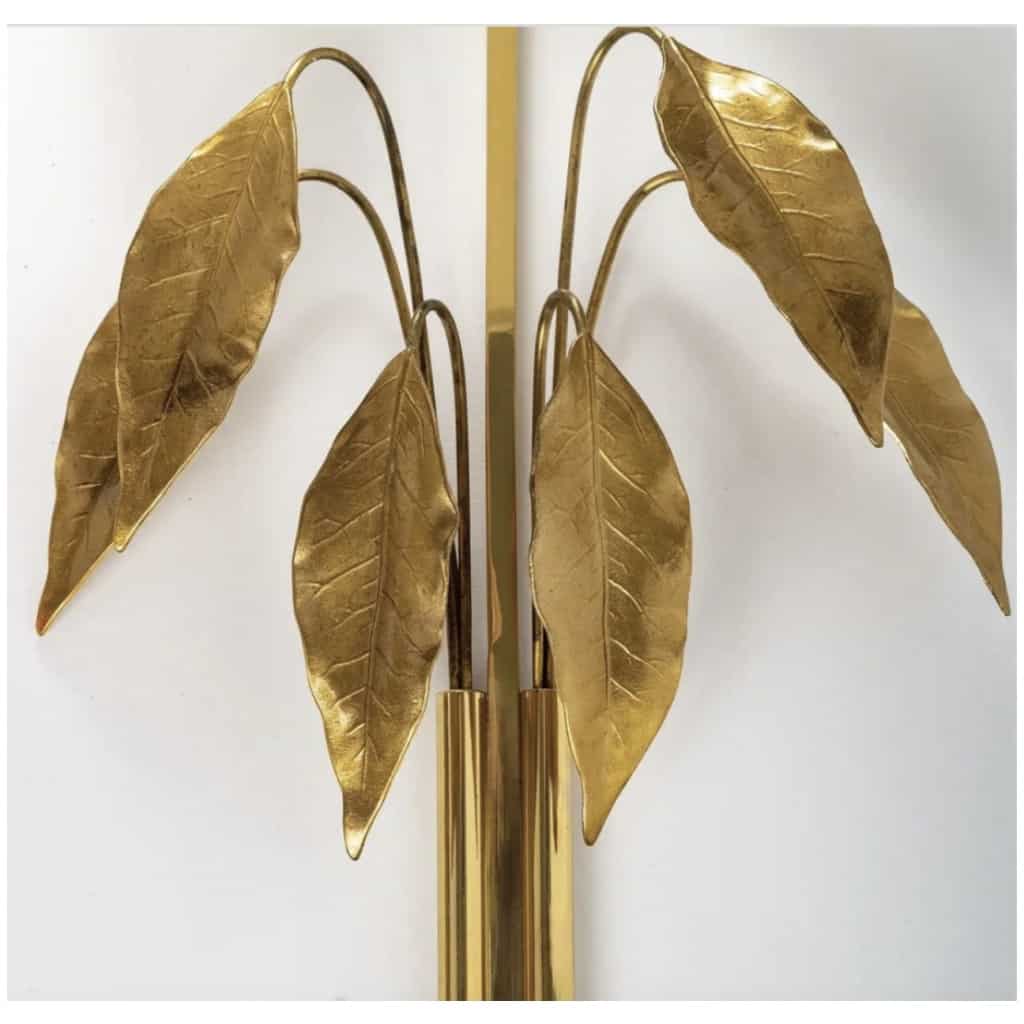 1970 Pair of “Foliage” Sconces from Maison Charles, Paris 6