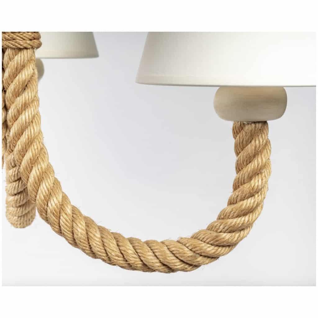 1950 “Ancre Marine” rope chandelier by Audoux Minet 5