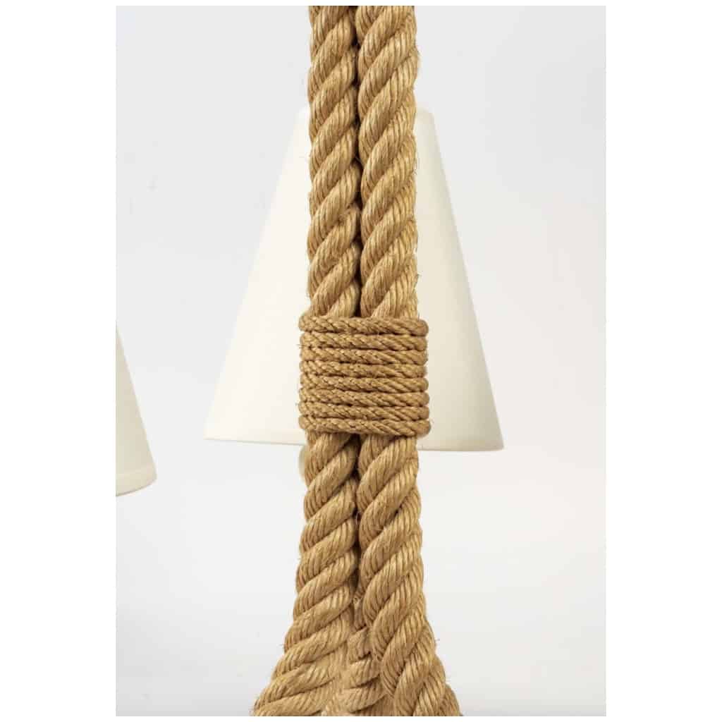 1950 “Ancre Marine” rope chandelier by Audoux Minet 4