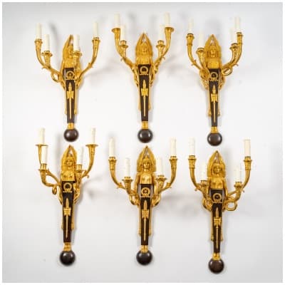 Suite of six 1st Empire style sconces.