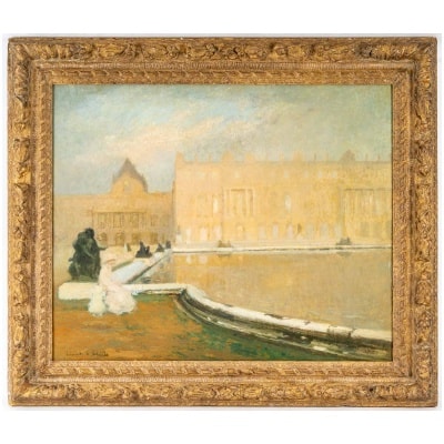 Lucien-Victor Guirand de Scevola (1871 – 1950) : La grand bassin dans le parc du château de Versailles.