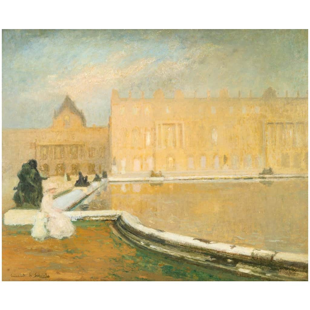 Lucien-Victor Guirand de Scevola (1871 – 1950) : La grand bassin dans le parc du château de Versailles. 4