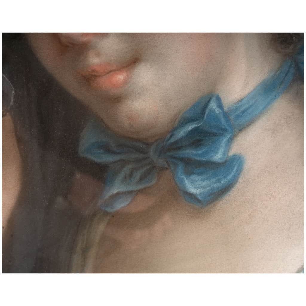 Portrait d’une jeune femme au ruban bleu. 6
