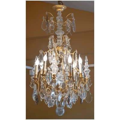 Grand Lustre En Cristal Louis XV. Fin XIXème. 3