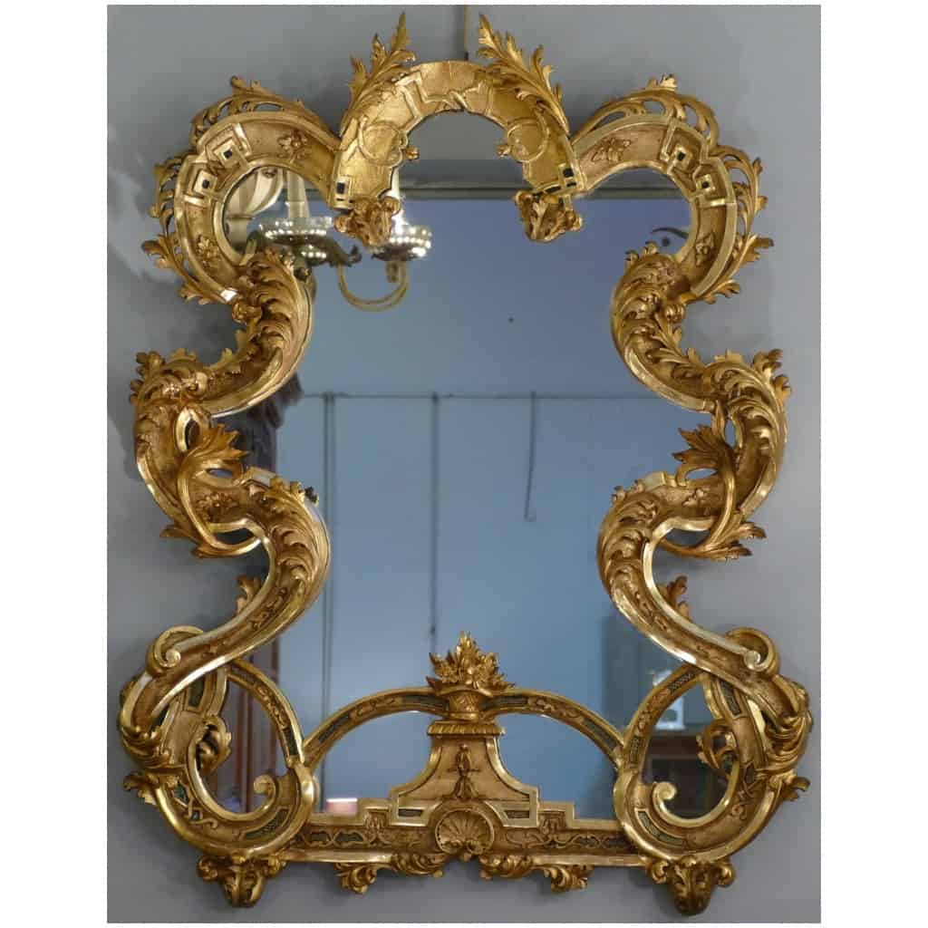 Rocaille Mirror In Golden Wood 19th 14