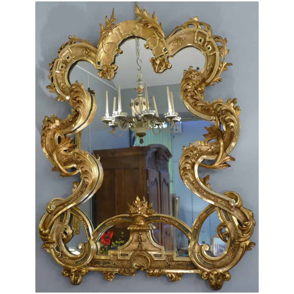 Rocaille Mirror In Golden Wood 19th 6