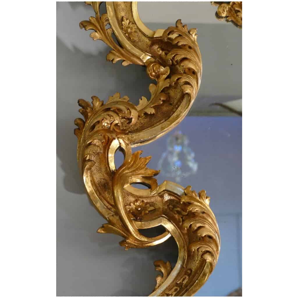 Rocaille Mirror In Golden Wood 19th 12