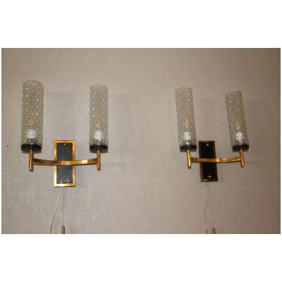 Pair of vintage Maison Lunel sconces from the 1950s