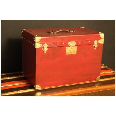 Hermes red Goyard trunk