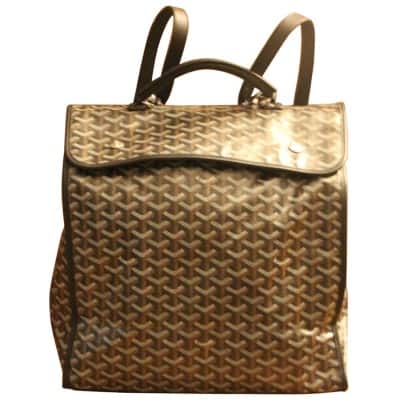 Sac pliable Goyard Vintage en toile Chevron, sac à dos Goyard